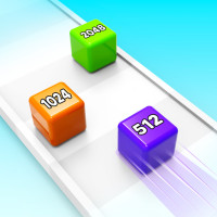 Play 2048 Cube Runner: 3D Merge now!